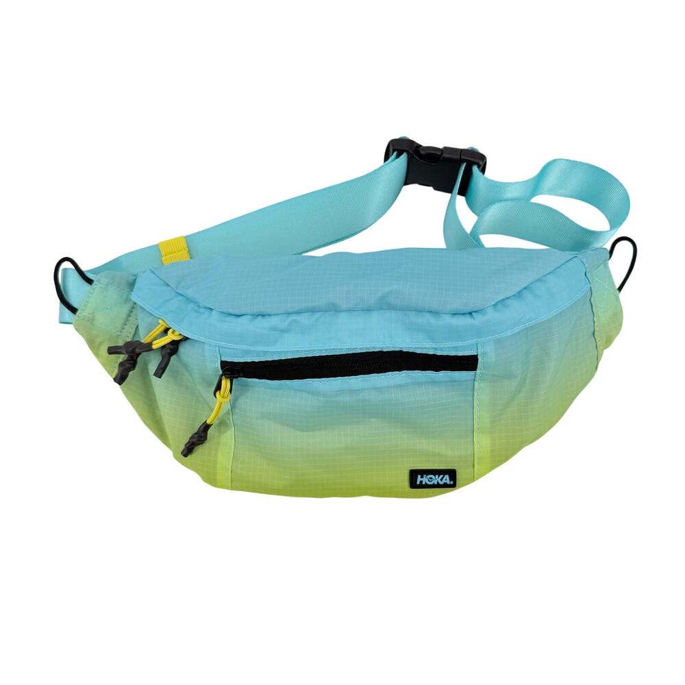Hoka Running Belt Bag Waist Fanny Pack Blue Green Workout Hiking Gorpcore Trails